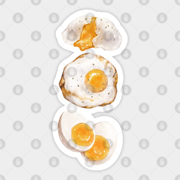 Egg stack Sticker by densukii